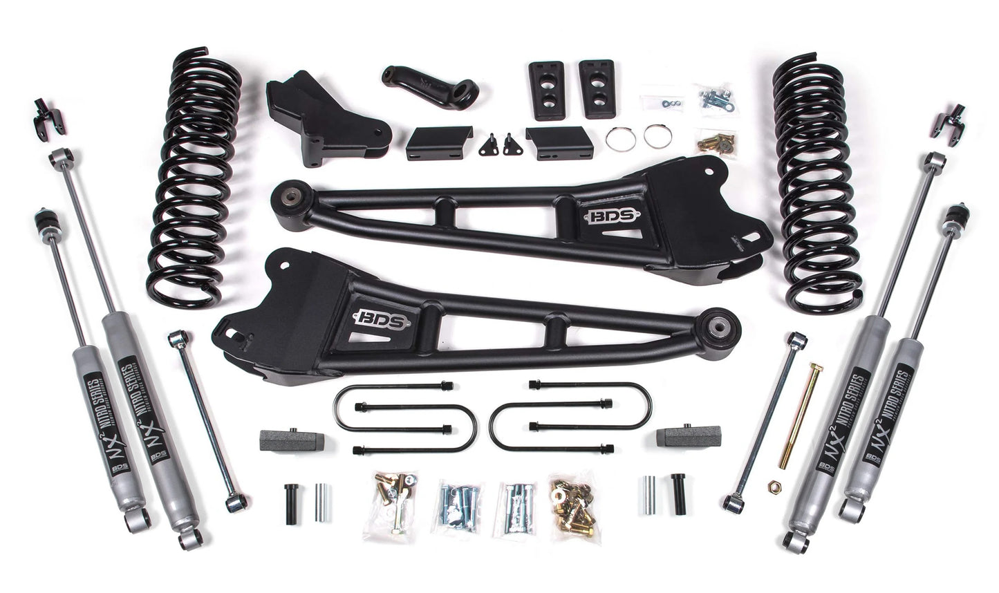 BDS 2013-2018 RAM 3500 4WD,DIESEL,4" RADIUS LIFT KIT,BLOCK,NITRO  SHOCKS