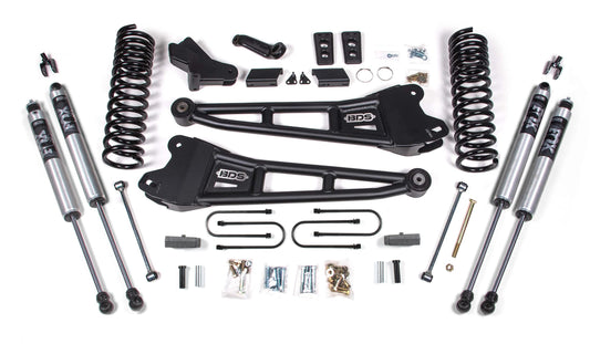 BDS 2013-2018 RAM 3500 4WD,GAS,4" RADIUS LIFT KIT,BLOCK,FOX 2.0 SHOCKS