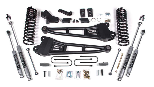 BDS 2013-2018 RAM 3500 4WD,GAS,4" RADIUS LIFT KIT,BLOCK,NITRO SHOCKS