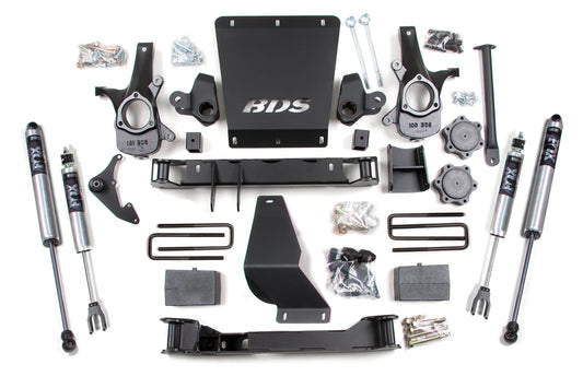 BDS 1999-2006 CHEVY,GMC 1500 4WD 6" LIFT BLOCK KIT WITH FOX 2.0 SHOCKS