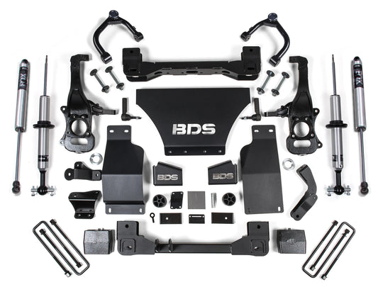 BDS 2019-2026 CHEVY,GMC 1500 4WD,GAS,6" LIFT KIT,SNAP RING,FOX 2.0 SHOCKS