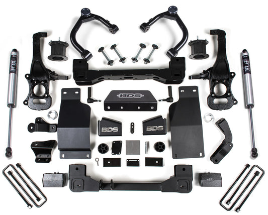 BDS 2019-2024 CHEVY,GMC 1500 4WD DIESEL 4" LIFT,STRUT SPACER & FOX REAR SHOCKS