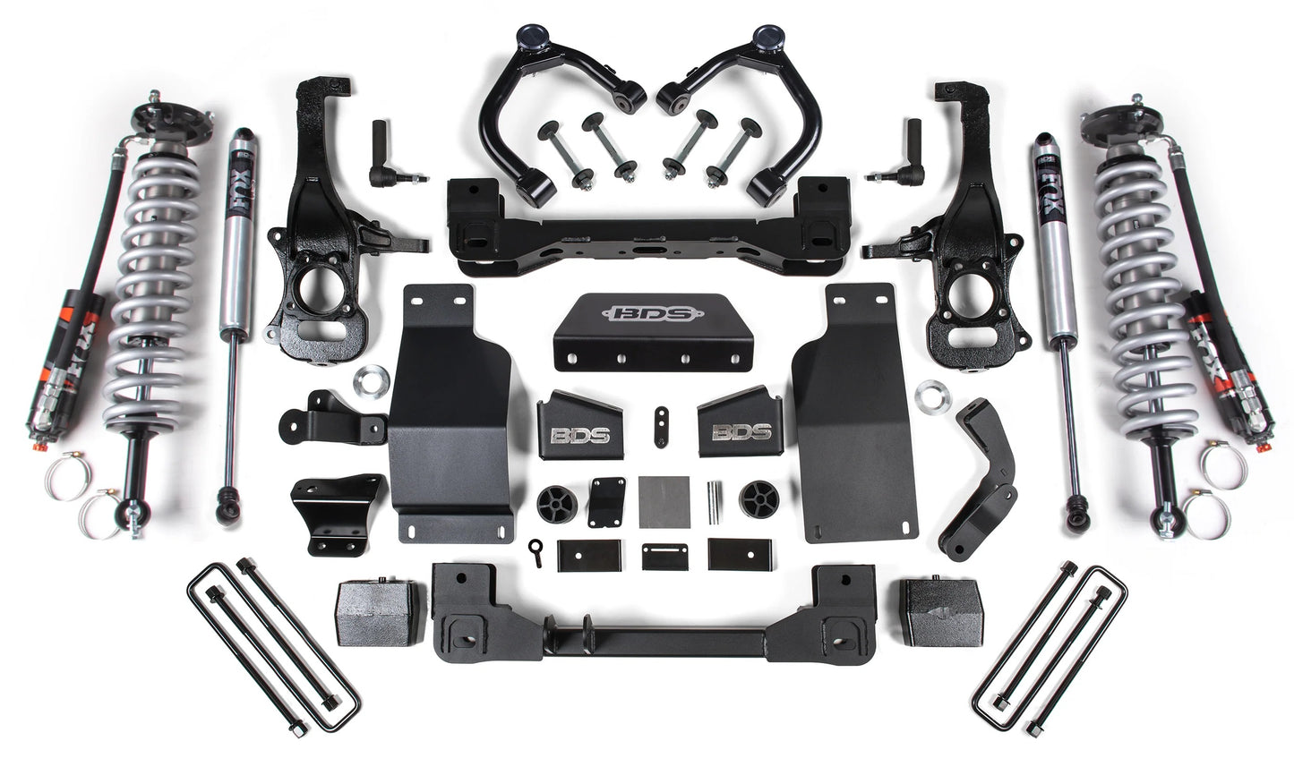 BDS 2019-2025 CHEVY,GMC 1500 4WD DIESEL 6" LIFT KIT,FOX 2.0 PERFORMANCE SHOCKS