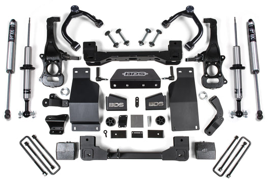 BDS 2019-2025 CHEVY,GMC 1500 4WD DIESEL 6" LIFT WITH FOX FRONT & REAR SHOCKS