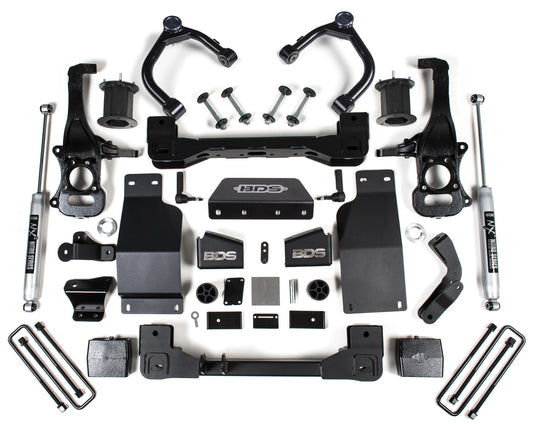 BDS 2019-2025 CHEVY,GMC 1500 4WD DIESEL 6" LIFT,STRUT SPACER & NITRO REAR SHOCKS