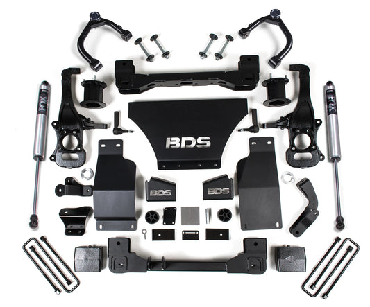 BDS 2019-2026 CHEVY,GMC AT4 1500 4WD,GAS,4" LIFT KIT,BLOCK,FOX 2.0 SHOCKS
