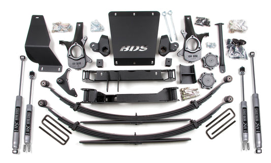 BDS 1999-2006 CHEVY,GMC 1500 4WD 6" LIFT LEAF SPRING KIT WITH NITRO SHOCKS