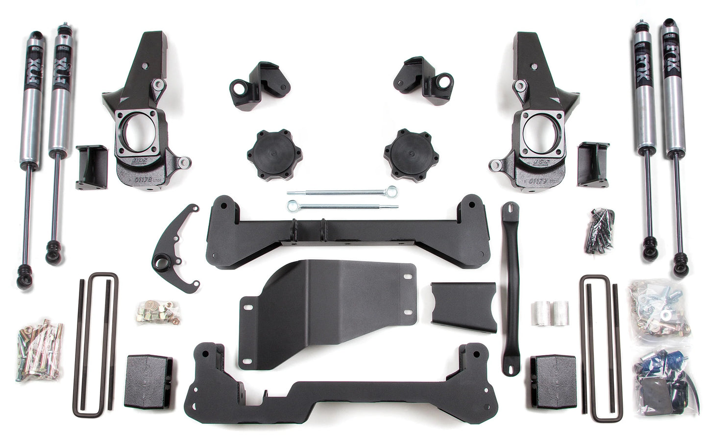 BDS 01-10 GM 2500HD,3500HD SRW,4.5" LIFT KIT,NARROW KNUCKLE,WITH FOX SHOCKS