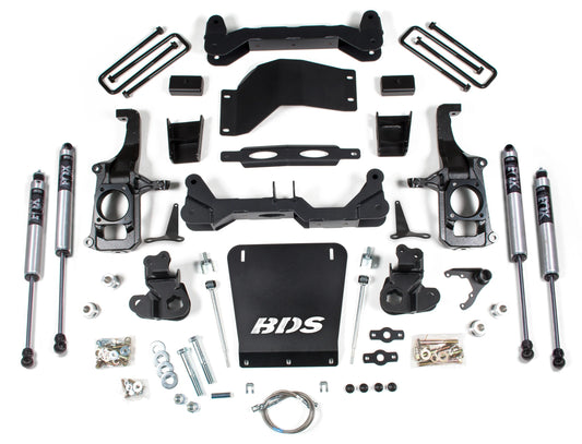 BDS 11-19 GM 2500HD,3500HD W/O OVERLOAD,4.5" LIFT KIT,3" REAR BLOCK,FOX SHOCKS