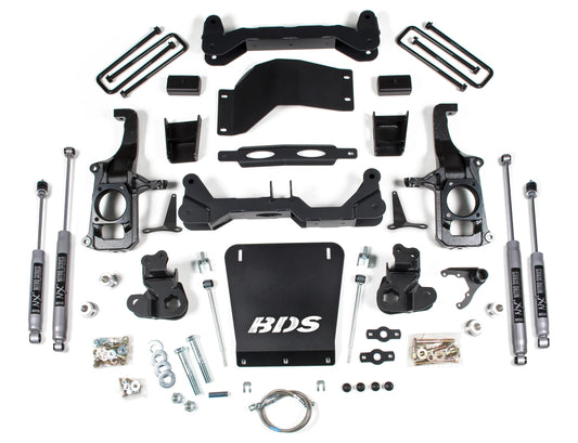 BDS 11-19 GM 2500HD,3500HD W/ OVERLOAD,4.5" LIFT KIT,3" REAR BLOCK,NITRO SHOCKS