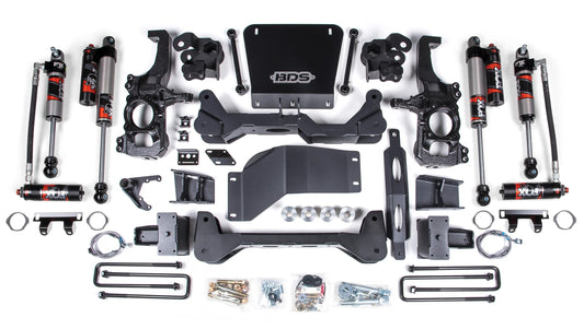 BDS 20-25 GM 2500HD,3500HD W/O OVERLOAD,6.5" LIFT BLOCK KIT W/ FOX PERFORM ELITE