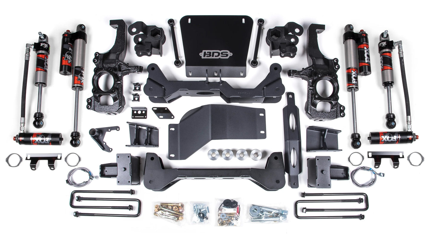 BDS 20-25 GM 2500HD,3500HD WITH OVERLOAD,6.5" LIFT BLOCK KIT W/FOX PERFORM ELITE