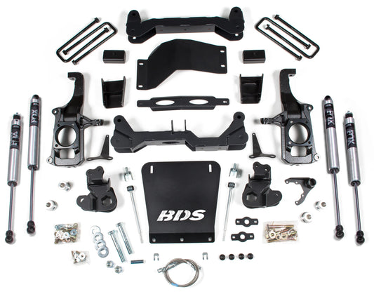 BDS 2011-2019 CHEVY,GMC 2500,3500HD 4WD,6.5" LIFT,4" BLOCK,FOX 2.0 SHOCKS