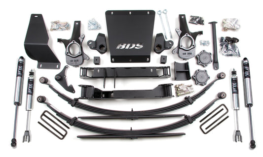 BDS 1999-2006 CHEVY,GMC 1500 4WD 4.5" LIFT LEAF SPRINGS KIT WITH FOX 2.0 SHOCKS
