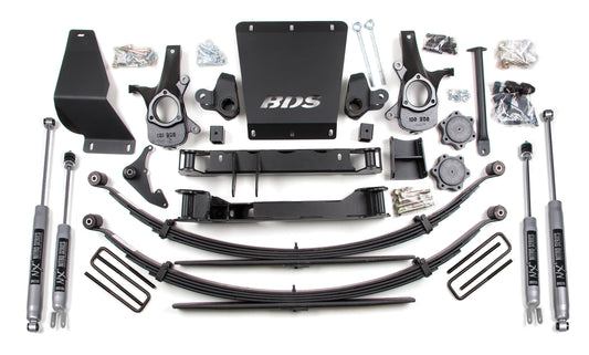 BDS 1999-2006 CHEVY,GMC 1500 4WD 4.5" LIFT LEAF SPRINGS KIT WITH NITRO SHOCKS