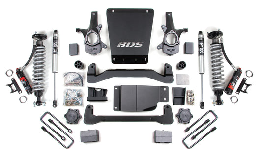 BDS 2007-2013 CHEVY,GMC 1500 4WD 4" LIFT BLOCK KIT WITH FOX 2.0 PERFORMANCE