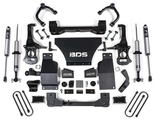 BDS 2025 CHEVY,GMC 1500 4WD GAS 4" LIFT WITH FOX FRONT & REAR SHOCKS
