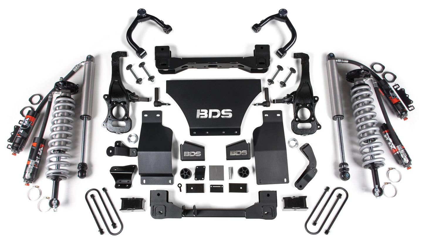 BDS 2025-2026 CHEVY,GMC AT4 1500 4WD,GAS,2.5" LIFT KIT,FOX 2.5 COILOVERS,FOX 2.5