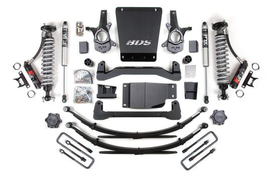 BDS 2007-2013 CHEVY,GMC 1500 4WD 4" LIFT LEAF SPRING KIT W/ FOX 2.0 PERFORMANCE