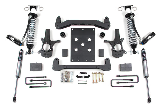 BDS 2007-2013 CHEVY,GMC 1500 2WD 4" LIFT BLOCK KIT WITH FOX 2.5 COILOVERS