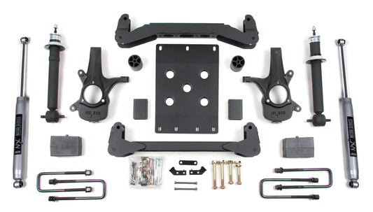 BDS 2007-2013 CHEVY,GMC 1500 2WD 4" LIFT BLOCK KIT WITH NITRO SHOCKS