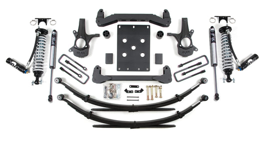 BDS 2007-2013 CHEVY,GMC 1500 2WD 4" LIFT LEAF SPRING KIT WITH FOX 2.5 COILOVERS