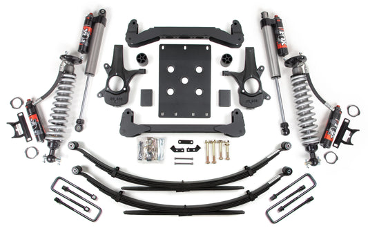 BDS 2007-2013 CHEVY,GMC 1500 2WD 4" LIFT LEAF SPRINGS KIT WITH FOX 2.5 ELITE