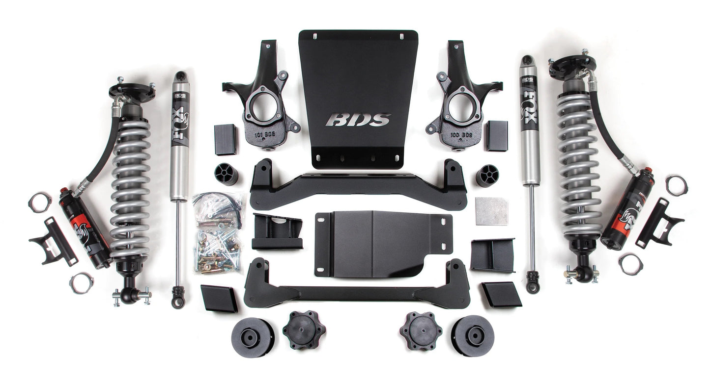 BDS 07-14 TAHOE,YUKON,SUBURBAN 4WD,4" LIFT,2" REAR,WITH FOX 2.5 PERFORM ELITE