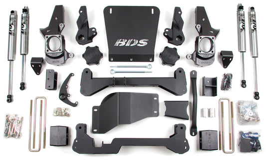 BDS 2001-2010 GM 2500/3500 4WD 7" LIFT KIT,STANDARD TRACK,FOX 2.0 SHOCKS