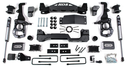 BDS 2021-2026 FORD F150 4WD,6" LIFT KIT,4" BLOCK,FOX 2.0 SNAP RING,FOX 2.0 SHOCK