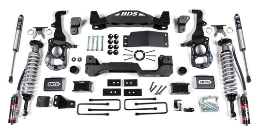 BDS 2021-2026 FORD F150 4WD,4" LIFT KIT,2" BLOCK,FOX 2.5 COILOVERS,FOX 2.0 REAR