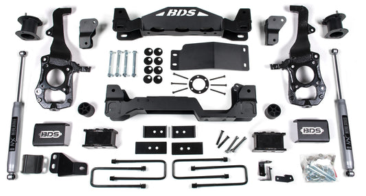 BDS 2021-2026 FORD F150 4WD,4" LIFT KIT,2" BLOCK,CROSSMEMBER,NITRO SHOCKS