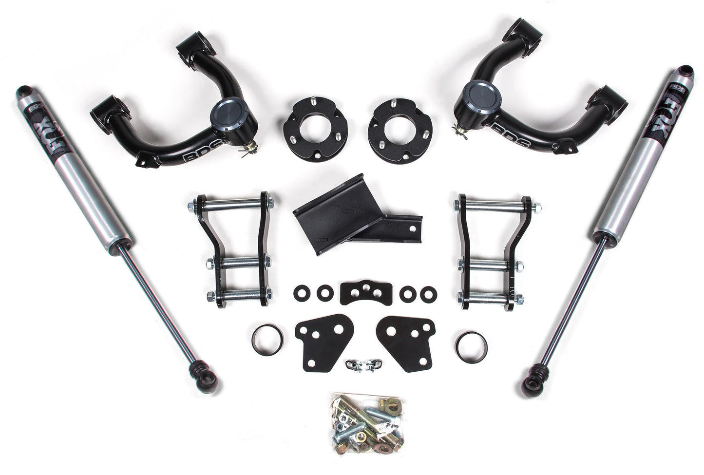 BDS 2019-2023 FORD RANGER 4WD,3.5" LIFT KIT,CAST STEEL KNUCKLE,FOX 2.0 SHOCKS
