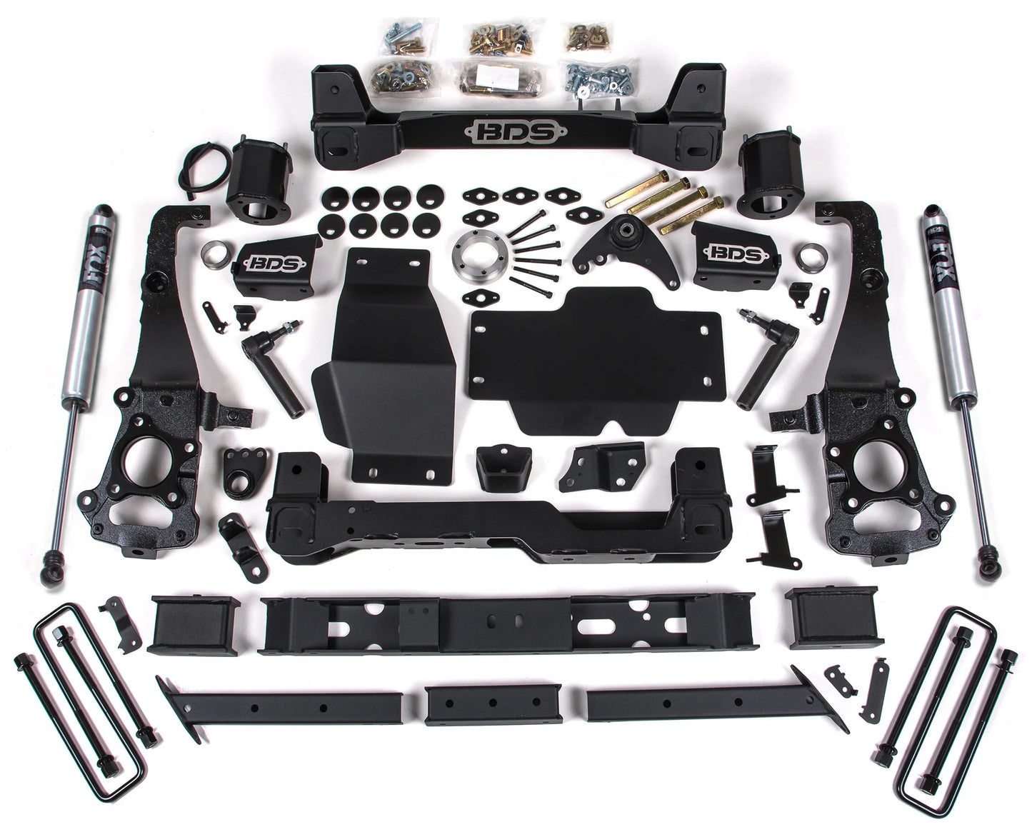 BDS 2019-2023 FORD RANGER 4WD,6" LIFT KIT,CAST STEEL KNUCKLE,FOX 2.0 SHOCKS