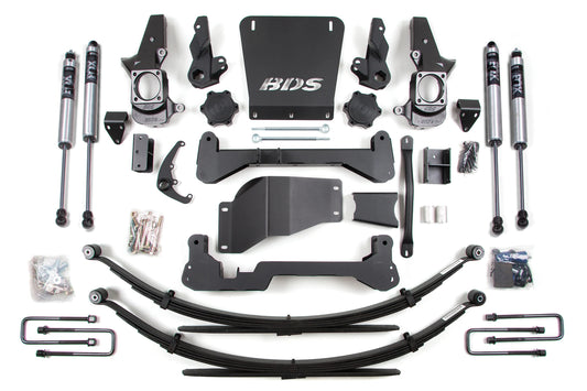 BDS 2001-2010 CHEVY,GMC 2500,3500HD 4WD,7" LIFT,LEAFS,STANDARD KNUCKLE,FOX 2.0