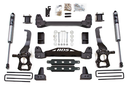 BDS 2014 FORD F150 2WD,6" LIFT KIT,CROSSMEMBER,4" BLOCK,FOX 2.0 SHOCKS