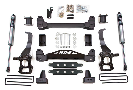 BDS 2015-2019 FORD F150 2WD,6" LIFT KIT,CROSSMEMBER,4" BLOCK,FOX 2.0 SHOCKS