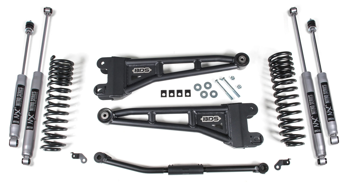 BDS 2011-2016 FORD F250,F350 4WD,DIESEL,2.5" RADIUS LIFT,NO BLOCK,NITRO SHOCKS