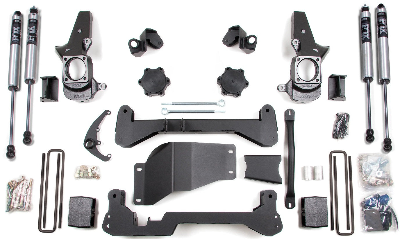 BDS 01-10 GM 2500HD,3500HD SRW,4.5" LIFT KIT,STANDARD KNUCKLE,WITH FOX SHOCKS