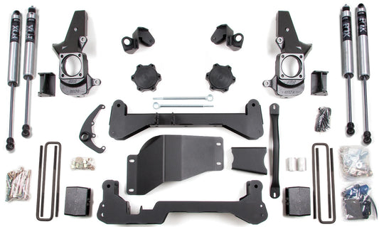 BDS 01-10 GM 2500HD,3500HD SRW,4.5" LIFT KIT,STANDARD KNUCKLE,WITH FOX SHOCKS