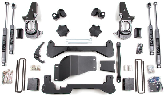 BDS 01-10 GM 2500HD,3500HD SRW,4.5" LIFT KIT,STANDARD KNUCKLE,WITH NITRO SHOCKS