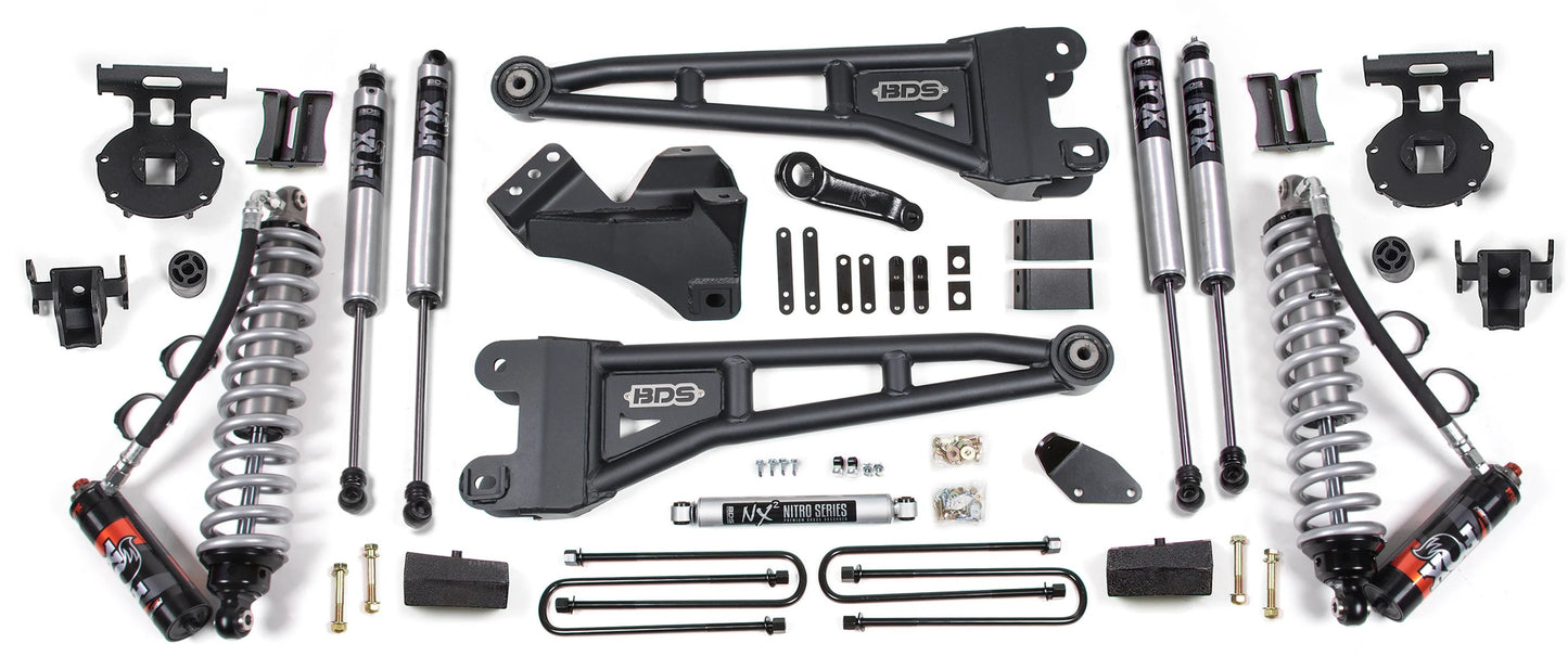 BDS 2008-2010 FORD F250,F350 4WD,DIESEL,4" RADIUS LIFT,NO OVERLOAD,BLOCK,FOX 2.5