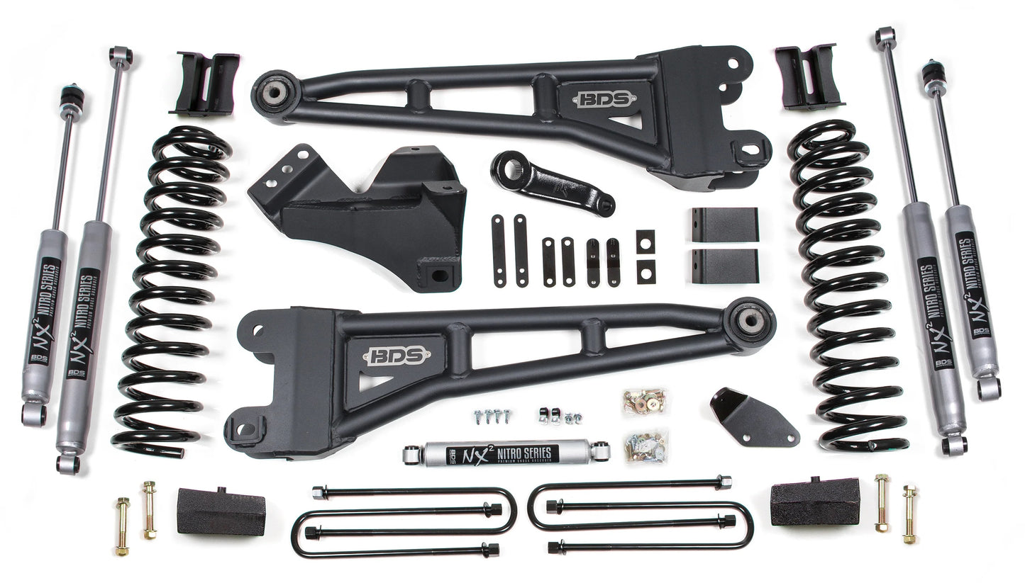 BDS 2008-2010 FORD F250,F350 4WD,DIESEL,4" RADIUS LIFT,NO OVERLOAD,BLOCK,NITRO