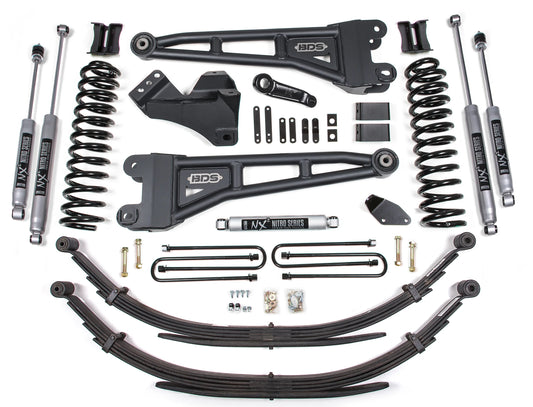 BDS 2008-2010 FORD F250,F350 4WD,DIESEL,4" RADIUS LIFT,LEAF SPRINGS,NITRO