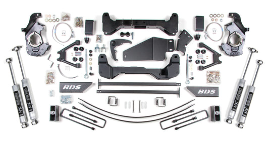 BDS 1988-1998 CHEVY,GMC K1500 4WD 6" LIFT BLOCK KIT WITH NITRO SHOCKS