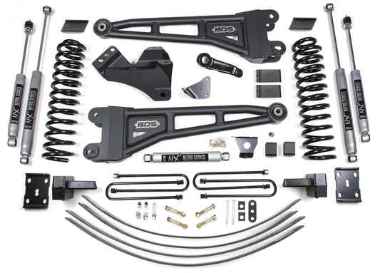 BDS 2005-2007 FORD F250,F350 4WD,DIESEL,6" RADIUS LIFT,NO OVERLOAD,ADD LEAF,NX