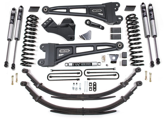 BDS 2005-2007 FORD F250,F350 4WD,DIESEL,6" RADIUS LIFT,LEAF SPRINGS,FOX 2.0