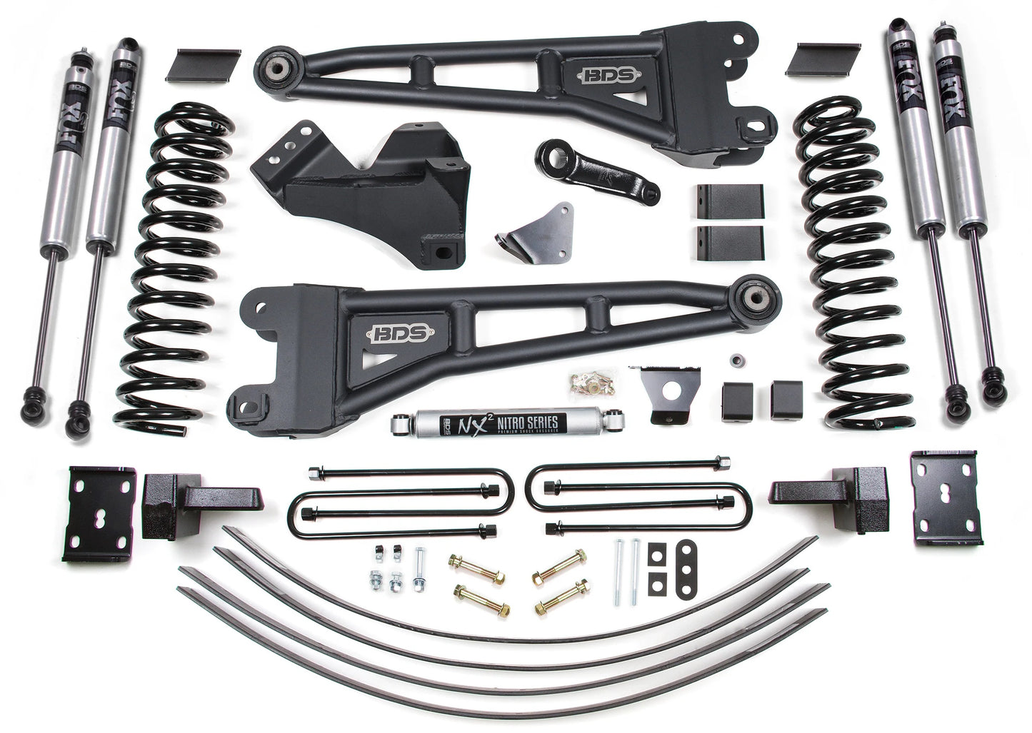 BDS 2005-2007 FORD F250,F350 4WD,GAS,6" RADIUS LIFT,NO OVERLOAD,ADD LEAF,FOX 2.0