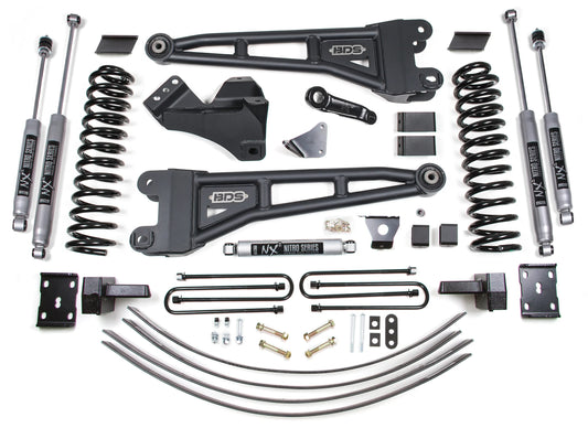 BDS 2005-2007 FORD F250,F350 4WD,GAS,6" RADIUS LIFT,NO OVERLOAD,ADD LEAF,NITRO