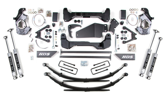 BDS 1988-1998 CHEVY,GMC K1500 4WD 6" LIFT LEAF SPRINGS KIT WITH NITRO SHOCKS